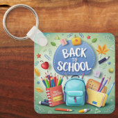 Zurück zur Schule - maßgeschneiderte Schlüsselanhä Schlüsselanhänger (Vorderseite)