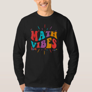 Zurück zur Schule, Mathe Vibes, Retro Groovy Mathe T-Shirt