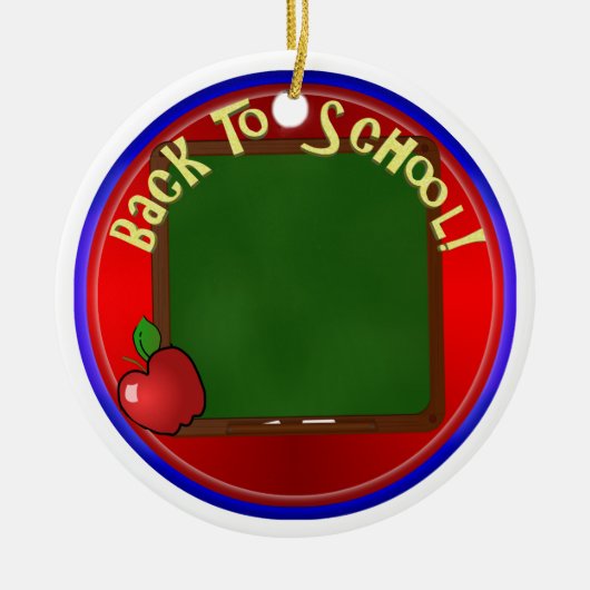 Zurück zur Schule - Meldung hinzufügen Keramik Ornament (Vorne)