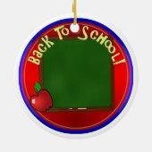 Zurück zur Schule - Meldung hinzufügen Keramik Ornament (Hinten)