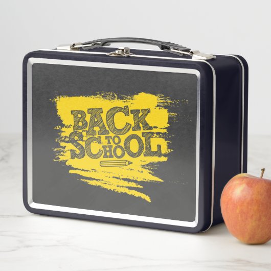 Zurück zur Schule Metall Brotdose (Beispiel)