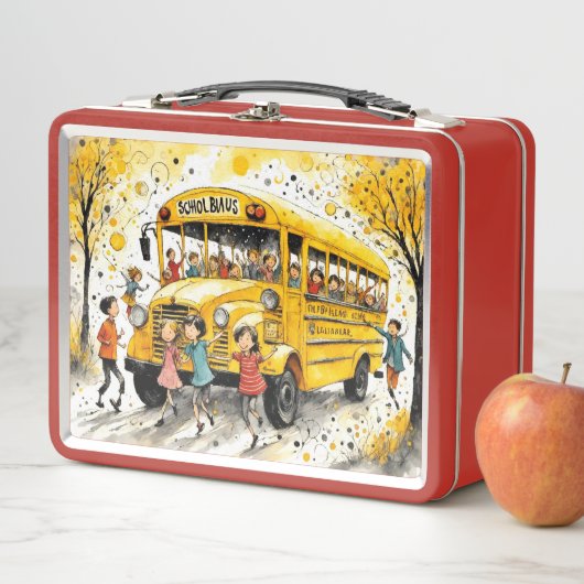 Zurück zur Schule Metall Brotdose (Beispiel)