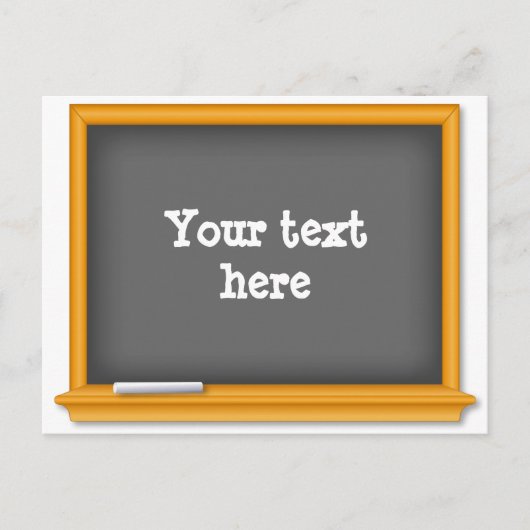 Zurück zur Schule Mini-Chalkboard Postkarte (Vorderseite)