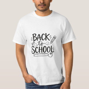 Zurück zur Schule Minimale Schulsachen Bleistift L T-Shirt
