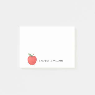 Zurück zur Schule Minimalistischer Niedlicher Appl Post-it Klebezettel