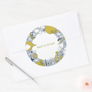 Zurück zur Schule mit Darling Little Things Sticke Runder Aufkleber