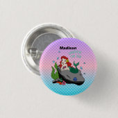 Zurück zur Schule mit Meerjungfrauen und dem Meer Button (Vorne & Hinten)