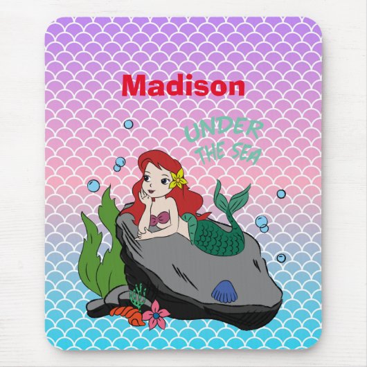 Zurück zur Schule mit Meerjungfrauen und dem Meer Mousepad (Vorne)