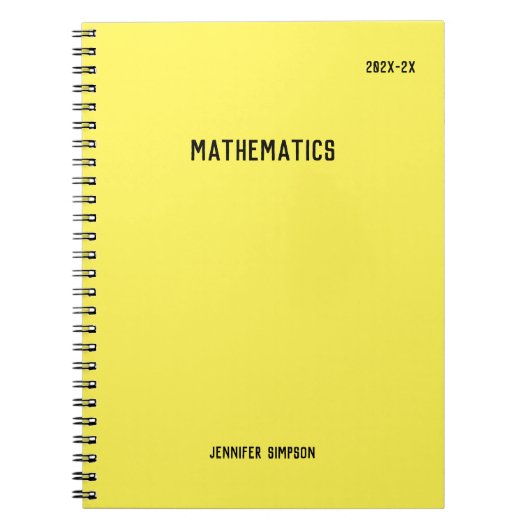 Zurück zur Schule mit Personalisierten Fachkennzei Notizblock (Vorderseite)