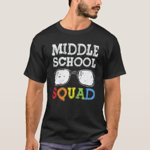 Zurück zur Schule Mittelschul-Squad 1. Schultag T-Shirt