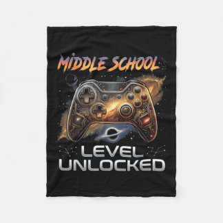 Zurück zur Schule Mittelschule Jungen Gamer Kid Er Fleecedecke
