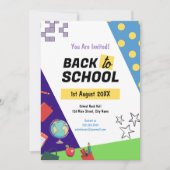 Zurück zur Schule Moderne Einladung (Vorderseite)