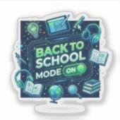 Zurück zur Schule Modus AN Aufkleber (Vorderseite)