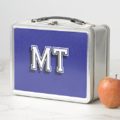 Zurück zur Schule monogrammierter Anfangsbuchstabe Metall Brotdose (Beispiel)