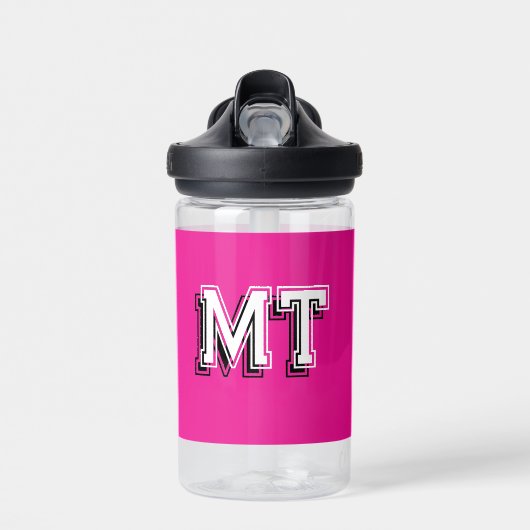 Zurück zur Schule monogrammierter Anfangsbuchstabe Trinkflasche (Vorne)