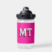 Zurück zur Schule monogrammierter Anfangsbuchstabe Trinkflasche (Rückseite)