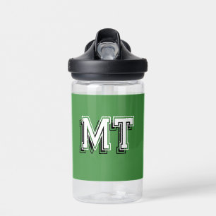 Zurück zur Schule monogrammierter Anfangsbuchstabe Trinkflasche