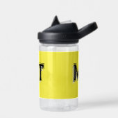 Zurück zur Schule monogrammiertes Initial Gelb Trinkflasche (Links)
