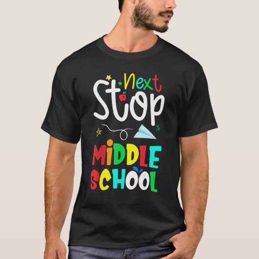 Zurück zur Schule Nächste Mittelschule Hallo Middl T-Shirt (Vorderseite)