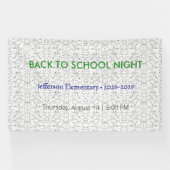 Zurück zur Schule Nacht Vinyl Banner - Custom Scho (Horizontal)