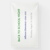 Zurück zur Schule Nacht Vinyl Banner - Custom Scho (Vertikal)