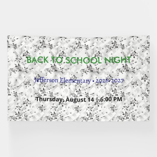 Zurück zur Schule Nacht Vinyl Banner - Custom Scho (Horizontal)