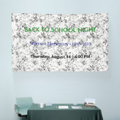 Zurück zur Schule Nacht Vinyl Banner - Custom Scho (Messe)