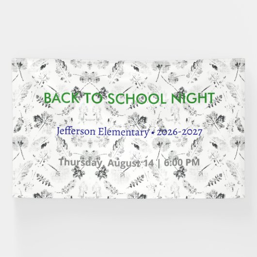 Zurück zur Schule Nacht Vinyl Banner - Custom Scho (Horizontal)