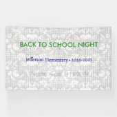 Zurück zur Schule Nacht Vinyl Banner - Custom Scho (Horizontal)