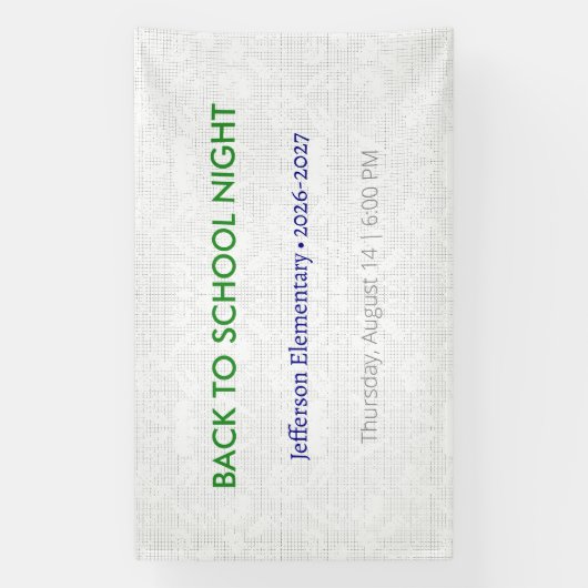 Zurück zur Schule Nacht Vinyl Banner - Custom Scho (Vertikal)