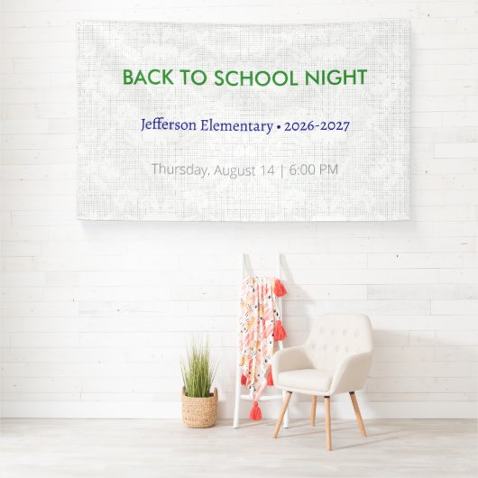 Zurück zur Schule Nacht Vinyl Banner - Custom Scho (Insitu)