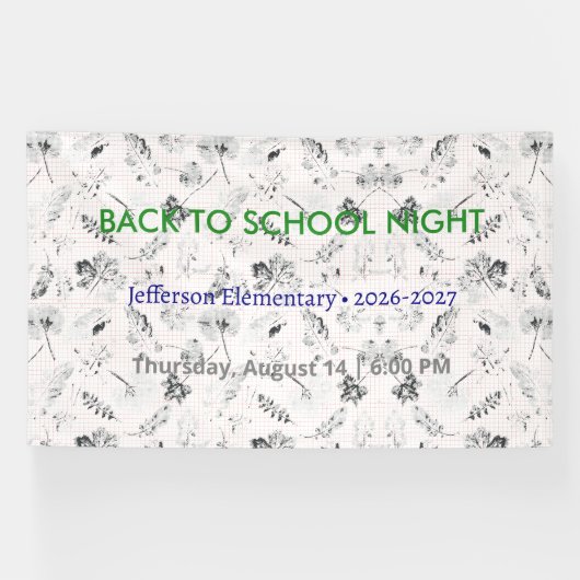 Zurück zur Schule Nacht Vinyl Banner - Custom Scho (Horizontal)