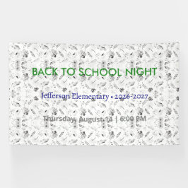 Zurück zur Schule Nacht Vinyl Banner - Custom Scho