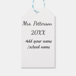 Zurück zur Schule Name der Lehrerin Jahr der Schul Geschenkanhänger