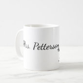 Zurück zur Schule Name der Lehrerin Jahr der Schul Kaffeetasse (Vorderseite Links)