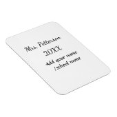 Zurück zur Schule Name der Lehrerin Jahr der Schul Magnet (Rechte Seite)