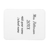 Zurück zur Schule Name der Lehrerin Jahr der Schul Magnet (Horizontal)