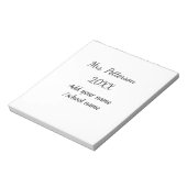 Zurück zur Schule Name der Lehrerin Jahr der Schul Notizblock (Rotiert)