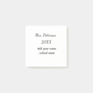 Zurück zur Schule Name der Lehrerin Jahr der Schul Post-it Klebezettel