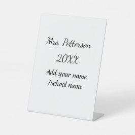 Zurück zur Schule Name der Lehrerin Jahr der Schul Sockelschild