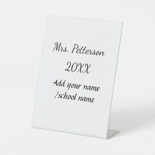 Zurück zur Schule Name der Lehrerin Jahr der Schul Sockelschild