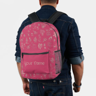 Zurück zur Schule. Namensschule hinzufügen Bedruckter Rucksack