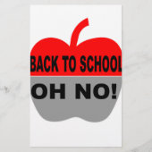 Zurück zur Schule, nein Briefpapier (Vorderseite)