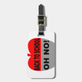 Zurück zur Schule, nein Gepäckanhänger (Vorderseite vertikal)