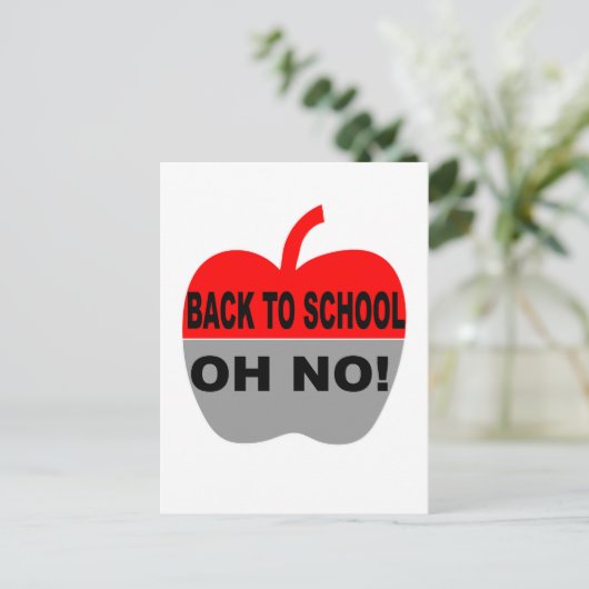 Zurück zur Schule, nein Postkarte (Stehend Vorderseite)