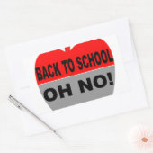 Zurück zur Schule, nein Rechteckiger Aufkleber (Umschlag)