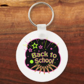 Zurück zur Schule Neon Pop Kunstmuseum Zurück in d Schlüsselanhänger (Vorderseite)