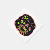 Zurück zur Schule Neon Pop Kunstmuseum Zurück in d Serviette (Ecke)