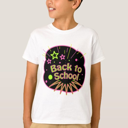 Zurück zur Schule Neon Pop Kunstmuseum Zurück in d T-Shirt (Vorderseite)
