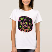 Zurück zur Schule Neon Pop Kunstmuseum Zurück in d T-Shirt (Vorderseite)